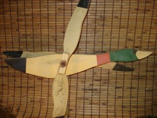 Vintage Wooden Whirligig - Folk Art - Duck