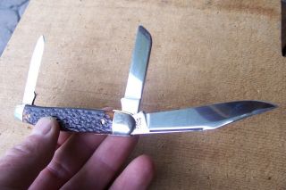 Vintage Kutmaster Usa Pocket Knife 3 Blade Stockman Knife