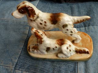 Vintage Adorable English Setter Dog Figurine Japan