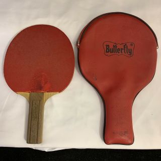 Vintage Stiga Europa Sweden Ping Pong Table Tennis Paddle/racket With Case