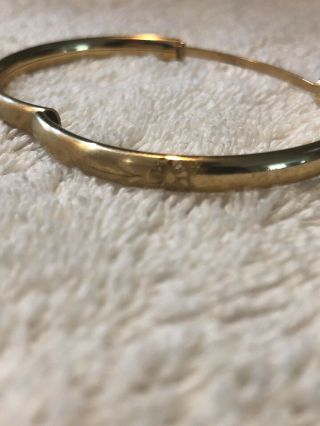 Vintage 14K gold hinged baby bracelet from Italy 2