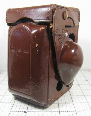 Vintage Brown Leather Rollei Rolleiflex Camera Case Made In Germany