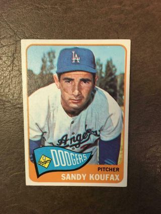 1965 Topps Sandy Koufax Baseball Card Dodgers 300 Vintage