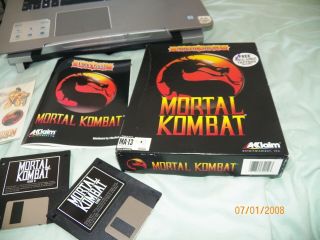 Vintage 1993 Mortal Kombat Game - For Pc - Made By Akklaim