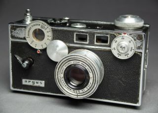 Vintage 35mm Argus C - 3 Rangefinder Camera C3 Brick 3.  5 Cintar