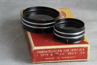 Very Early Close Up Lens Set For Zeiss Ikon Ikoflex