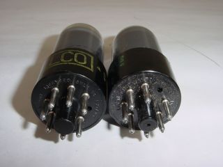 2 Vintage NOS Sylvania 6V6GT 6V6 Chrome Top Smoked Matched Amplifier Tube Pair 7