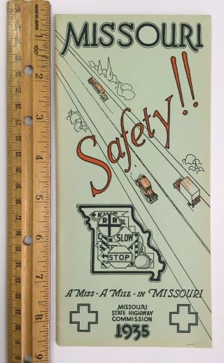 1935 Missouri Drivers Safety Guide - Wonderful - Rare -
