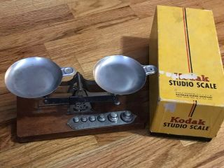 Eastman Kodak Studio Balance Scale Complete W/ 6 Weights & Box