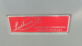 Vintage Lathem Industrial Metal Time Card Holder 11 Slots 2