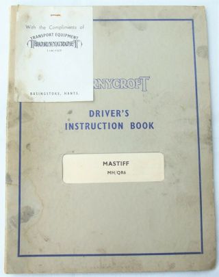 Vintage Thornycroft Driver 
