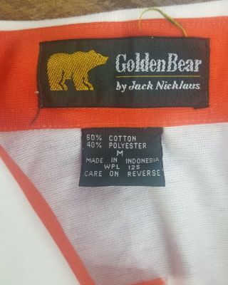 Vintage Golden Bear by Jack Nicklaus Golf Polo Shirt Size Adult Medium 4