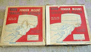 2x Vintage Nos Fender Mount Trailer Tow Mirrors - Montgomery Ward Riverside
