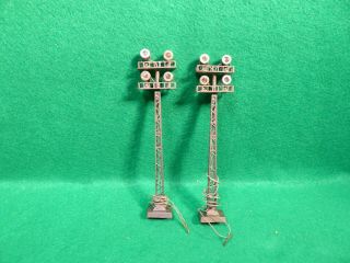Two Vintage Ho Scale/gauge Tyco No.  107 Floodlight Tower 4 Lights Each
