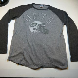 York Ny Jets Nfl Football Vintage Jersey Tri Blend T Shirt Mens L Junk Food