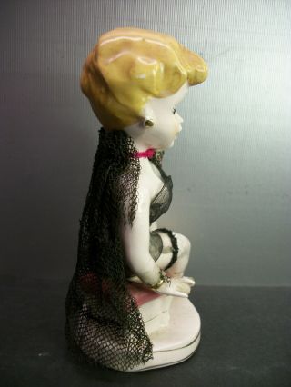 VINTAGE 1940S RELCO RISQUE SEXY LADY PIN UP GIRL ON THE TELEPHONE FIGURINE JAPAN 4