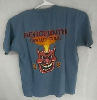 Aerosmith Nine Lives World Tour Concert T Shirt 1997 Tnt Dynamite Vintage Xl