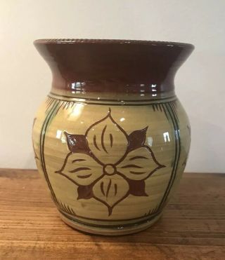 Vintage Jeff White 1992 Lebanon Pennsylavania Redware Pottery 5” Vase