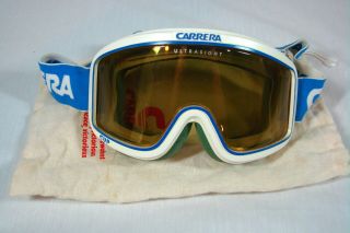 Vintage Carrera Goggles Skiing Motorcycle Ultrasight Drawstring Bag