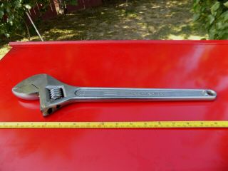 Vintage Craftsman 16 " Adjustable Wrench,  Forged Alloy In Usa