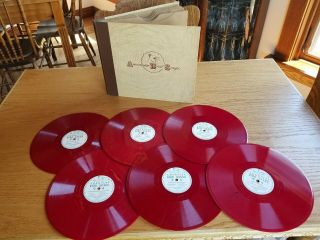 Wonderful Vintage American Bird Songs Red Vinyl 6 Record Set 78 Rpm