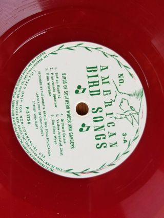 Wonderful Vintage American BIRD SONGS Red Vinyl 6 record Set 78 rpm 6