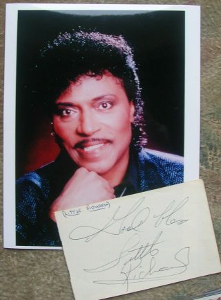 Little Richard Vintage C1950s Autograph & Photo - Member Rock & Roll Hall Of Fame