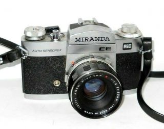 Vintage Miranda Ee Auto Sensorex Camera W/auto Miranda 1:8 50mm Lens