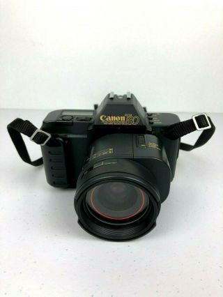 Canon T80 Slr 35mm Film Camera With Ac 35 - 70mm 1:3.  5 - 4.  5 Lens Made In Japan