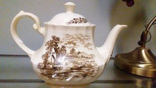 Vintage Ridgway Country Days Tea Pot Made In Staffordshire England