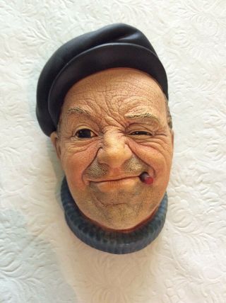 Vintage Bossons Chalkware Head Made In England Boatman 1967