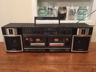 Vintage Sony Cfs - W360 Radio Tape Player Boom Box