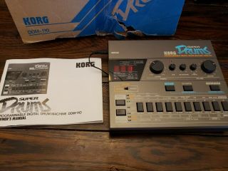 Korg Ddm - 110 Drums Programmable Digital Drum Machine (d48) Vintage Read