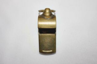 Vintage U.  S.  Army Solid Brass Whistle Wwii Regulation Cork Ball