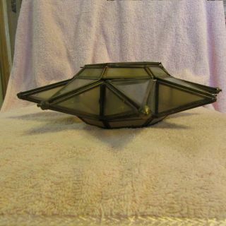 VINTAGE - Star Shape Glass And Hinged Metal 3D Candle Holder Light Display 4