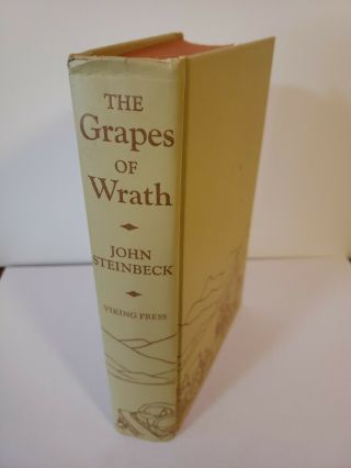 Vtg 1939 The Grapes Of Wrath Hardcover Book 1st Edition John Steinbeck Viking.