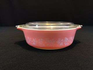 Vintage Pyrex Pink Gooseberry Casserole Dishes 471 475 with Lids 3