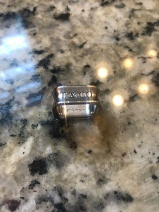 Vintage 1837 Tiffany & Co.  Sterling Silver 925 Square Band Ring Size 6