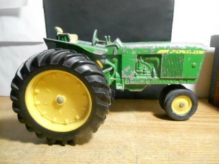 John Deere Tractor Toy 1/16 Farm Diecast Plastic Rims Usa Vintage