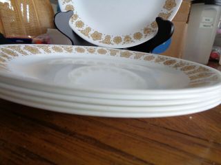 Set of 6 Vintage 1980 ' s Corelle Butterfly Gold 10 1/4 