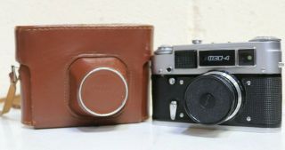 Vintage Fed 4 Russian 35mm Range Finder Camera & Case N - 61 2.  8/53mm Lens - 250