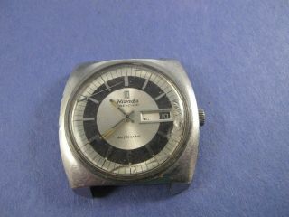 Nivada Vintage Steel Automatic 3x Signed Divers Watch To Restore