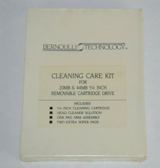 Vintage Bernoulli Technology Cleaning Care Kit For 20mb 44mb 5.  25 " Drive