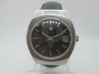 Vintage Rado Green Horse Date Stainless Steel Automatic Mens Watch