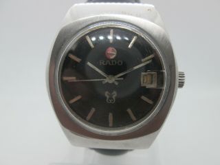 VINTAGE RADO GREEN HORSE DATE STAINLESS STEEL AUTOMATIC MENS WATCH 2