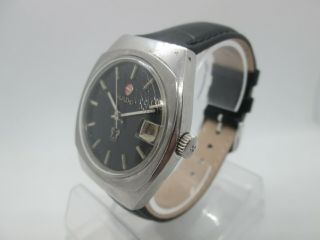 VINTAGE RADO GREEN HORSE DATE STAINLESS STEEL AUTOMATIC MENS WATCH 4