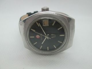 VINTAGE RADO GREEN HORSE DATE STAINLESS STEEL AUTOMATIC MENS WATCH 5