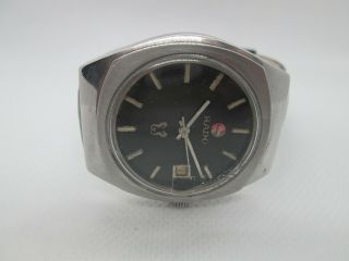 VINTAGE RADO GREEN HORSE DATE STAINLESS STEEL AUTOMATIC MENS WATCH 6