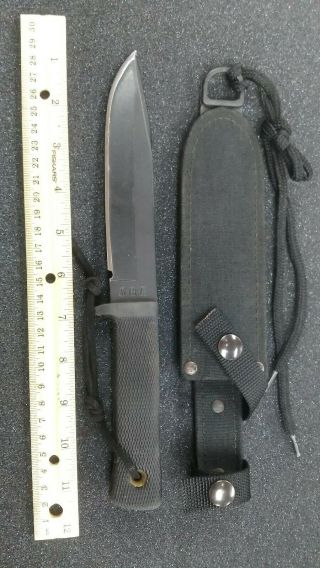 Cold Steel Srk Fixed Blade Knife.  Usa.  Carbon V Steel.  Sheath.  Vintage.