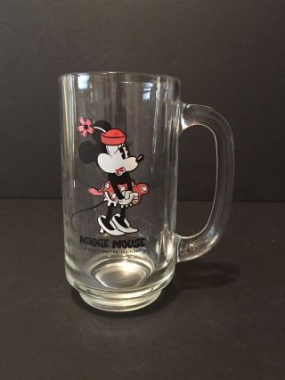 Vintage Walt Disney Productions Minnie Mouse Glass Handled Mug